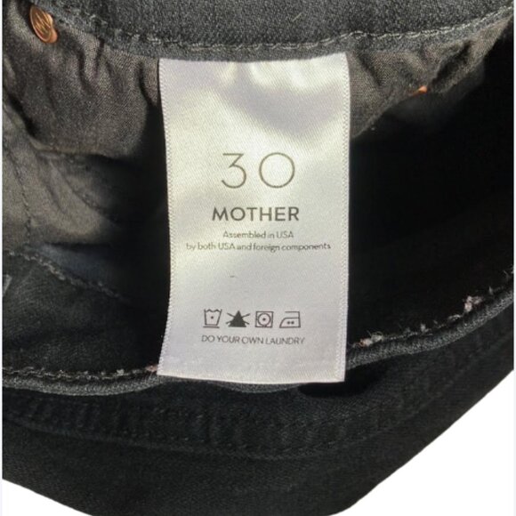 Mother Denim jeans The Mid-Rise Dazzler black Not Guilty wash EUC size 30 - Picture 5 of 6